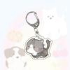 Running Animal Cat Dogs Pets Acrylic Funny Toy Animal Key Ring for Women Men DIY Car Handbag Phone Case Pendant Accessories Gift