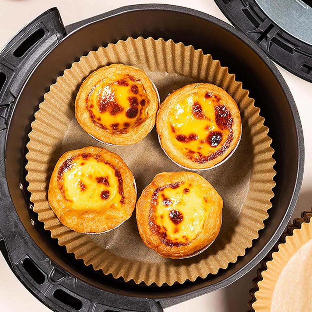 Carta da forno usa e getta per friggitrice ad aria, tappetino antiaderente, per vaporiera, quadrata, rotonda, per forno a microonde, fornelli da cucina