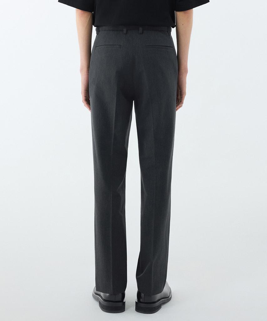 Musinsa Standard Straight Hidden Banding Slacks [Charcoal Gray]