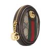 Gucci Ophidia Logo Stripe Trim Canvas And Leather Round Coin Purse Clutch Women Clutch Ebony Brown 574840-96IWG-8745