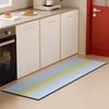 Kitchen Floor Mat Non-slip Carpet Oil-proof Waterproof PVC Leather Washable Kitchen Rug Fashion Minimalism Foot Mats