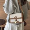 New niche design fashionable versatile contrasting color small square bag versatile shoulder messenger women's bag