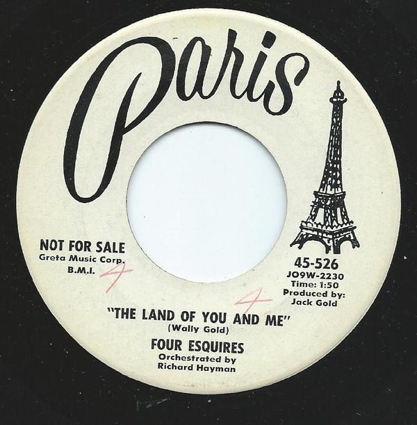 

7inch Record FOUR ESQUIRES - Land Of You And Me / Follow Me 45526PROMO PARIS 1958 US Rock Used