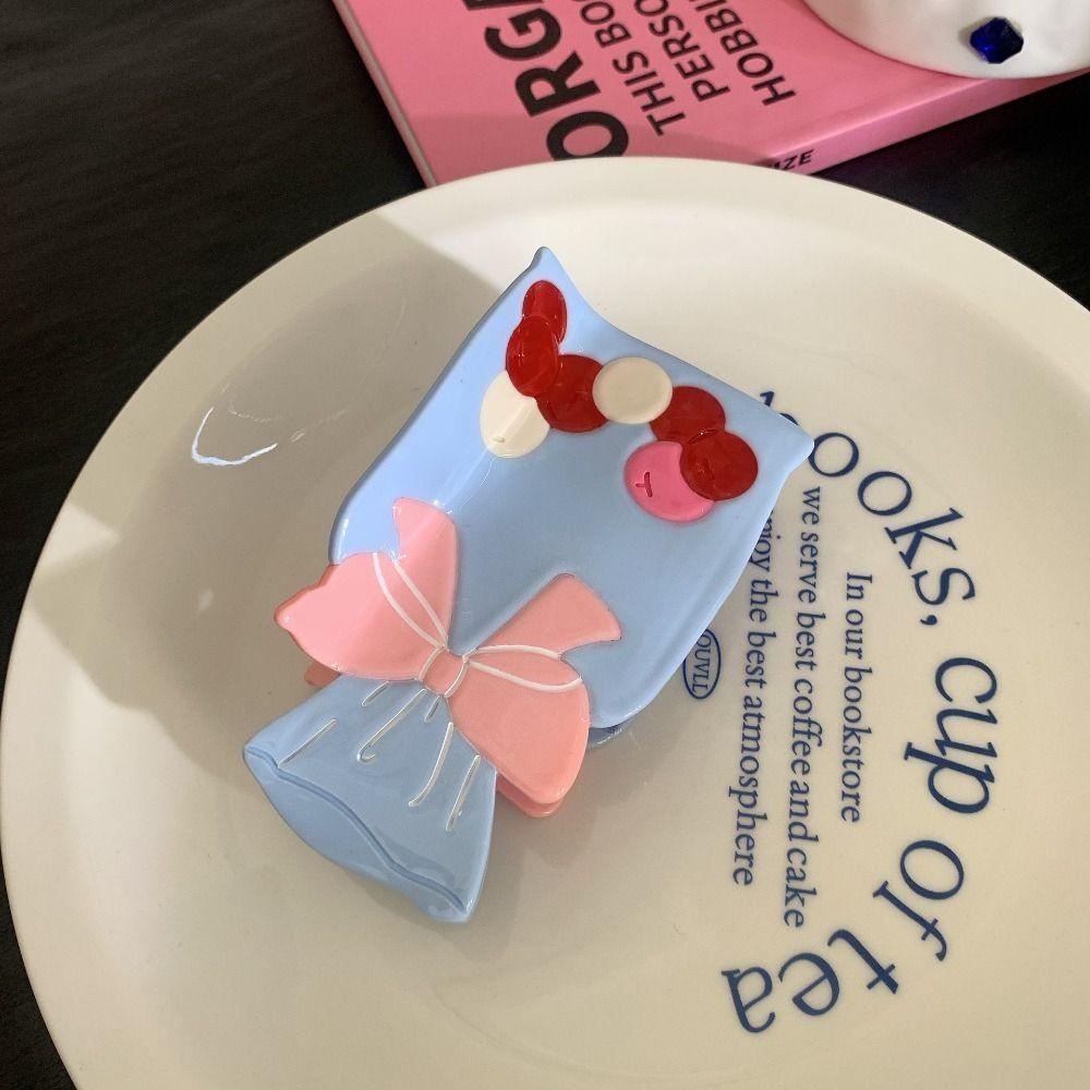 

Acetic Acid Small Goldfish Acetate Hair Claw Flower Big Hair Claw Bow Hair Clip Female style 2