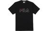 Men's FILA T-Shirts Men's Black Crew Neck Moderate Straight Fit