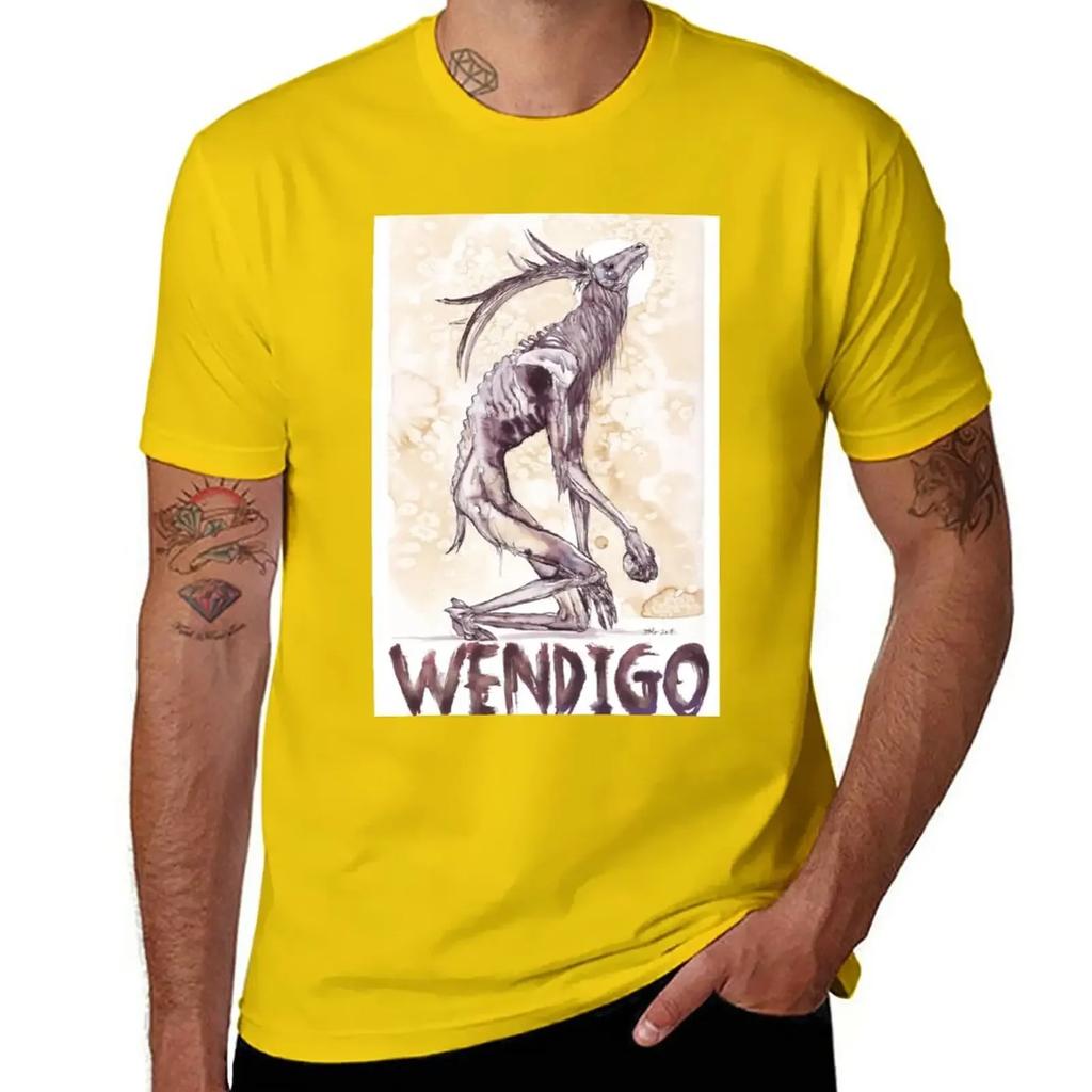 Wendigo with Text T-Shirt Aesthetic clothing anime cute clothes mens plain t shirts