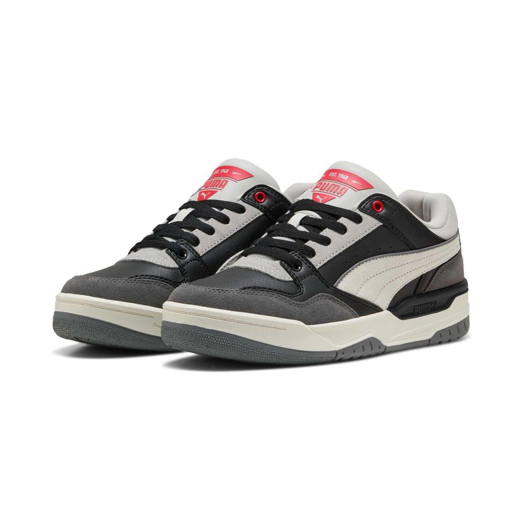 Puma Rebound Fabric Synthetic Leather Comfortable Shock Absorption Low-Top Sneakers Unisex Sneakers Black Gray 400214-03