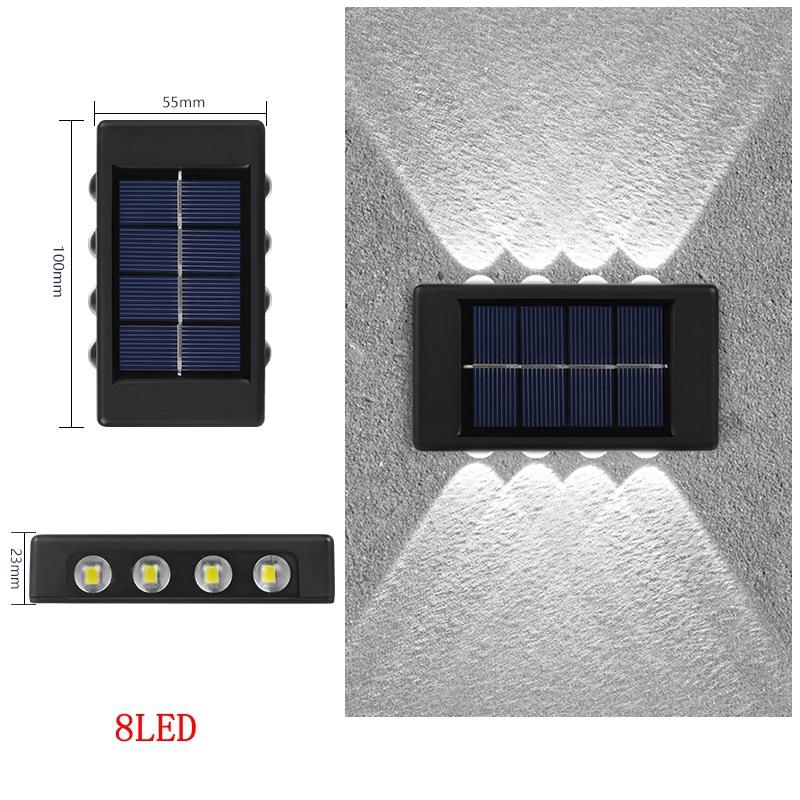 10/8/6 LED Solar Wall Lights Outdoor Waterproof Garden Light Courtyard Balcony Decorative Lighting Solar Powered Lamp Warm White
