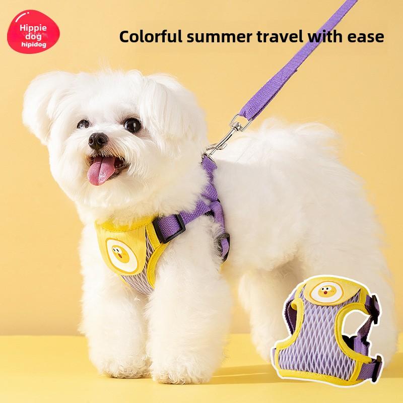 Hund Cartoon Atmungsaktive Leine Haustier Brustgurt Weste Typ Spaziergang Hundeleine Katze Aus Haustierleine Zubehör