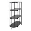 Vita Bookcase 4 Shelves Black.