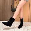 626-2 retro Korean version inner height increase western women's boots 2025 new fashion and thin versatile high-end fashion boots