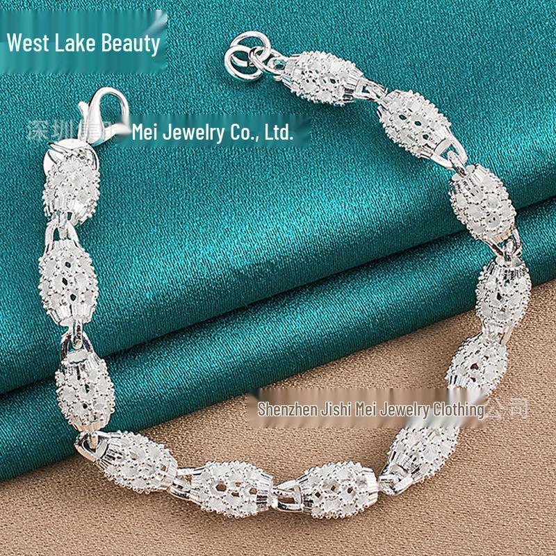 

Браслет-фонарик из филиграни из стерлингового серебра West Lake с бусинами