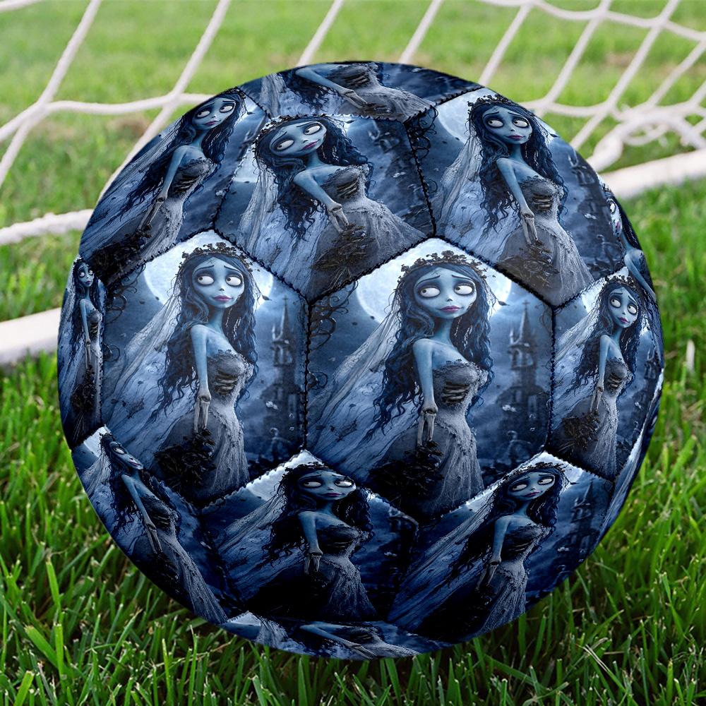 Corpse Bride Print Size 5 Soccer Ball, Standard Match Football for Sports Game and Team Practice, Ideal Gift for Soccer Fans