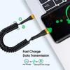 Type C To C Spring Data Cable Flexible Chargeing Wire Portable Mobile Phone Charging Cable