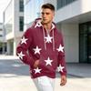 Men's Fall Print Zip-Up Hoodie, Casual Loose Fit Long Sleeve Sweatshirt Top