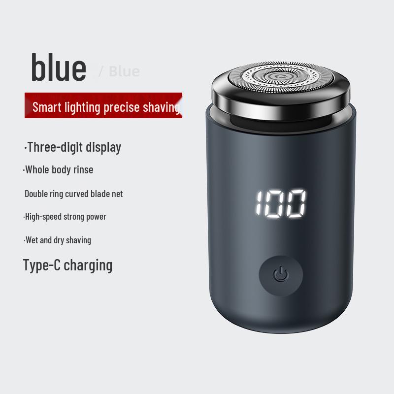 2025 Portable Rechargeable Mini Shaver – Lighted, Electric, Steel, and Car Washable Razor