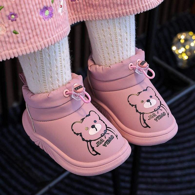 Y2K Kids' Waterproof Snow Boots - Thickened Velvet Winter Shoes for Boys & Girls