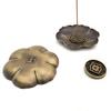 1pc Portable Alloy Lotus Incense Holder, 9-Hole Meditation Stick Stand, Zen Home Decor (Without Incense)