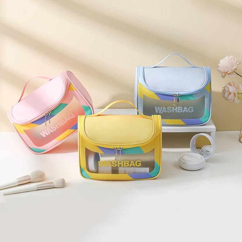 Portable Cosmetic Bag Female Travel Storage Toiletry Organize Women Waterproof Pvc Wash Kit Transparent Zipper Make Up Case
