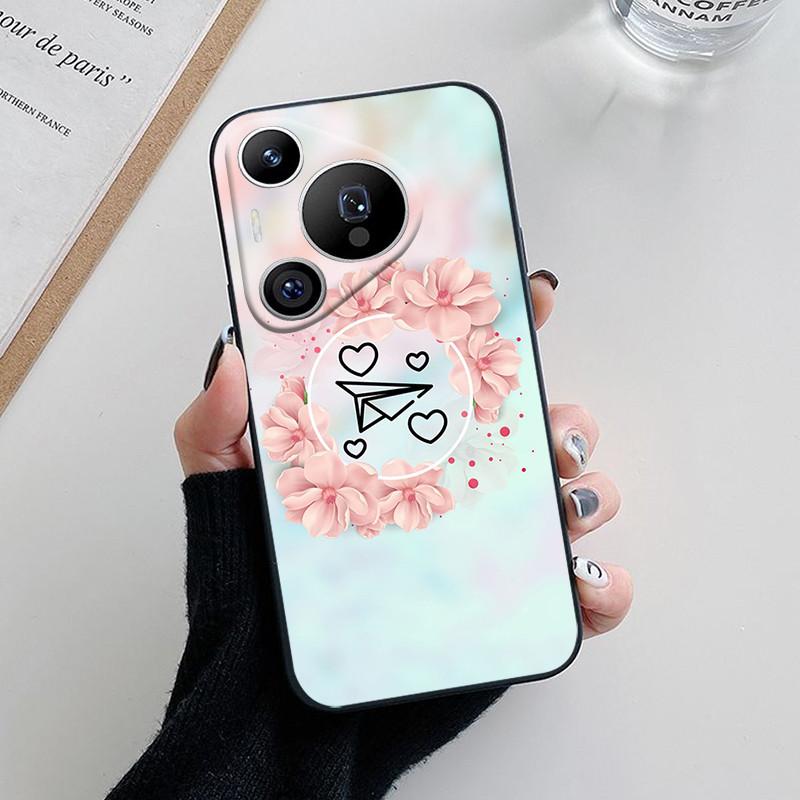 For Huawei Pura 70 Case Lovely Cartoon Flower Soft Silicone Phone Cover For Huawei Pura 70 Pro Plus Pura70 Ultra Funda Coque