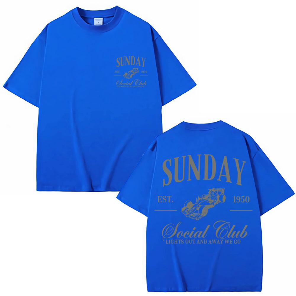 

Sunday Social Running Club Graphic T Shirt Men Women Sporty Racing Vintage Fashion Short Sleeve Oversized T Shirts 3XL
