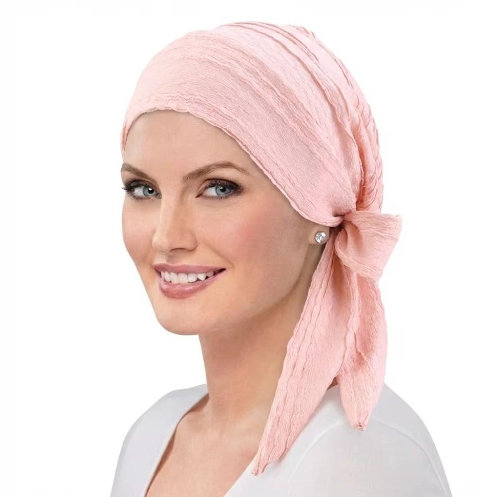 Solid Color Wrap Head Turban Breathable Turban Bonnet Fashion Head Scarf for Female Fashion