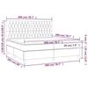 3142045 vidaXL Lit à sommier tapissier avec matelas Taupe 200x200 cm Tissu