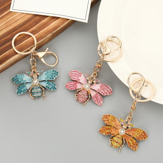 Rhinestone Bee Keychain Bling Bee Car Key Ring Holder Backpack Purse Handbag Charm Christmas Birthday Gifts for Her