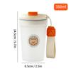 350ml Coffee Cup Transparent Water Bottle Portable Water Cup Leak-proof Beverage Drinking Cup Travel Reusable Drinkware