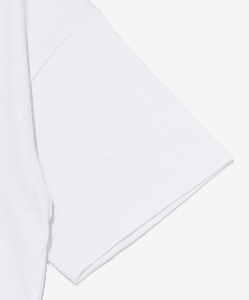 OUNDERR Riding Bike Cat Oversized Short Sleeve T-Shirt (White)