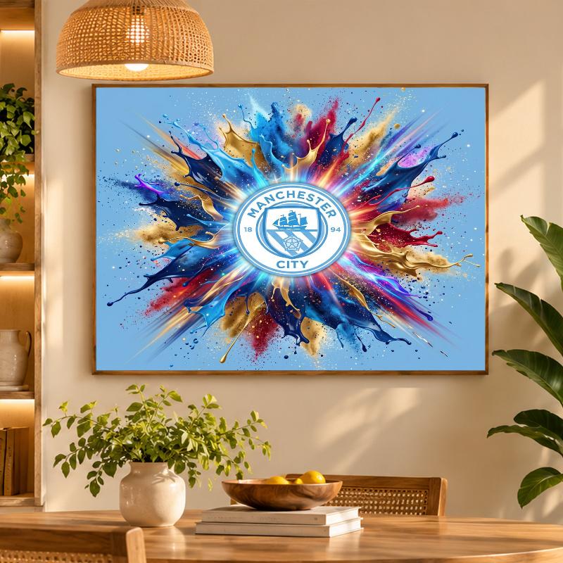 5D Diamond Painting Manchester City DIY Full Drill Diamond Art Kit Home Decoration