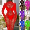 Flirtatious Women's See Through Romper Fishnet Mesh Bodysuit Stocking Tights
