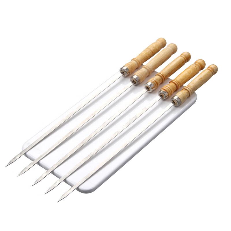 Zhichu Wooden Handle Flat BBQ Skewers