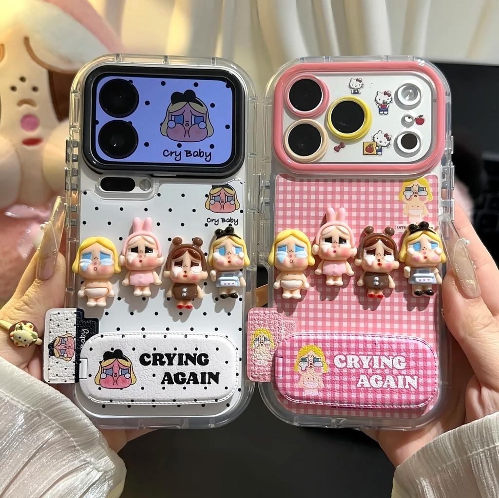 Cute DIY crying baby applies to Apple 17 mobile phone iphone16promax Huawei mate70 glory protective case