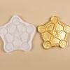 Handmade Candle Shaping Mould Five Cavity Star Pattern Candle Making Mould with Textured Border and Clear Lines for Handmade Candle Soap