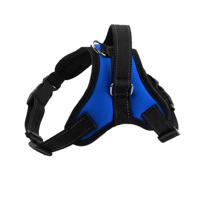 

Dog Harness Vest Adjustable Chest Straps Anti Pull Outdoor Pet Walks Supplies S синій