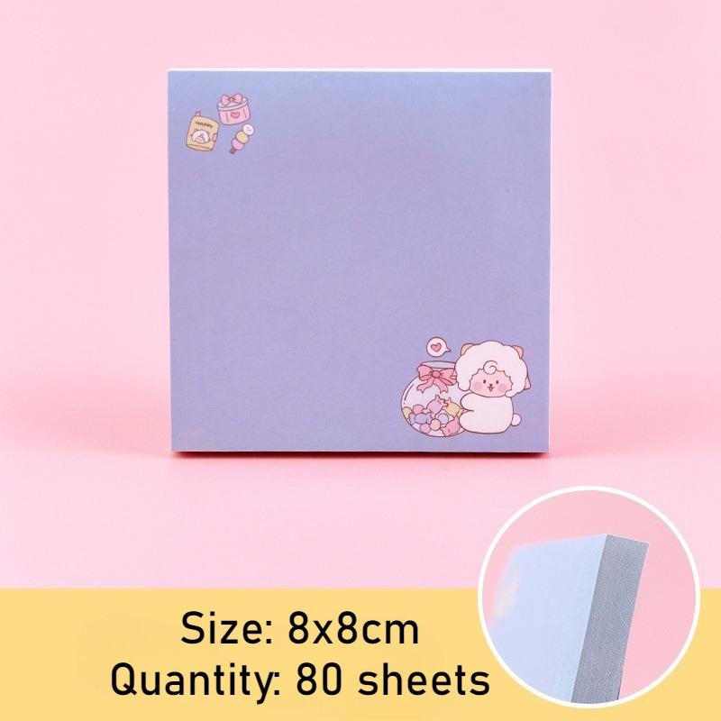 80sheets Cartoon Posted It Memo Sticky Cute Sheep Panda Notes Pads Posits Stationery Stickers Notebook Planner Message Sticker