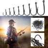 100PCS/SET High Quality Barb Carbon Steel Durable Head Fish Bait Fishing Hooks Fishook