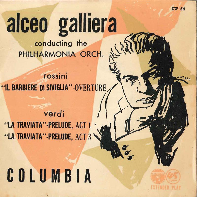 

7inch Record ALCEO GALLIERA PHILHARMONIA ORCH. - Il Barbiere Di Siviglia / La Travia EW56 COLUMBIA Japan Classical Used