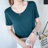 Women's Crew Neck Short Sleeve Tee Slim Fit Casual Modal Fabric Basic Daily Wear Top