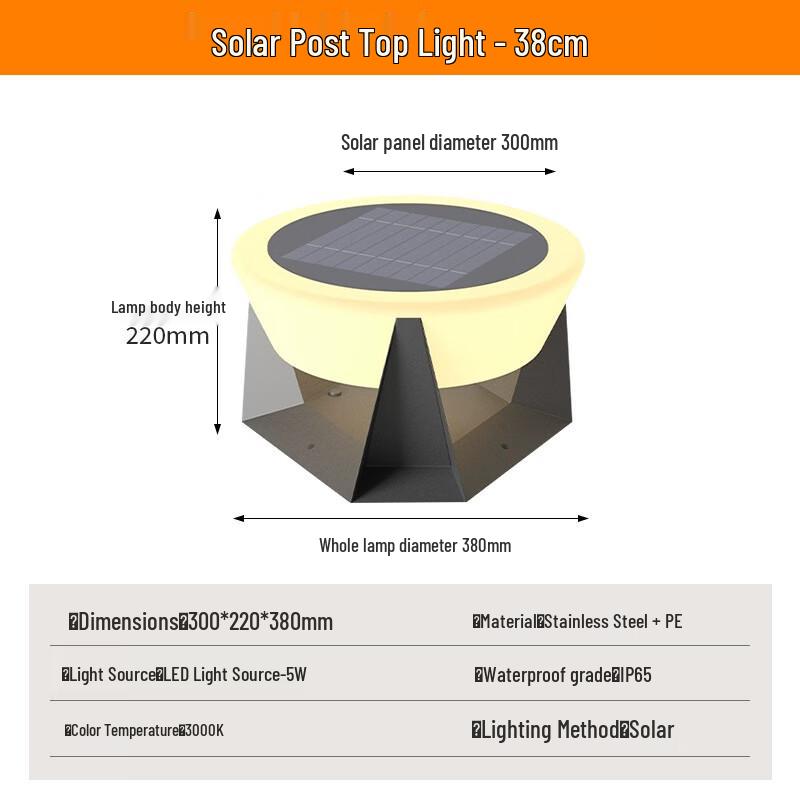 Solar LED Garden Pillar Light