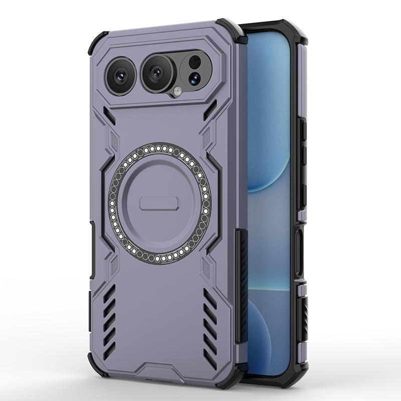 

For For Honor 500/500 Pro Magnetic Case,Heat Dissipation Shockproof Phone Cover for Honor 500/500 Pro фіолетовий