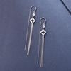 Elegant S925 Sterling Silver Four-Leaf Clover Tassel Earrings – Diamond-Inlaid, Anti-Lost, Versatile for Clubbing, Fashionable Ear Cuffs for Women