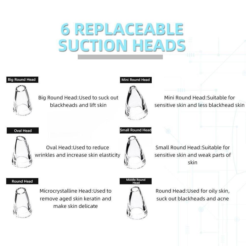 Electric Vacuum Suction Blackhead Remover Facial Pore Cleaner Black Spots Removal Facial Deep Cleansing Machine Skin Care Tools