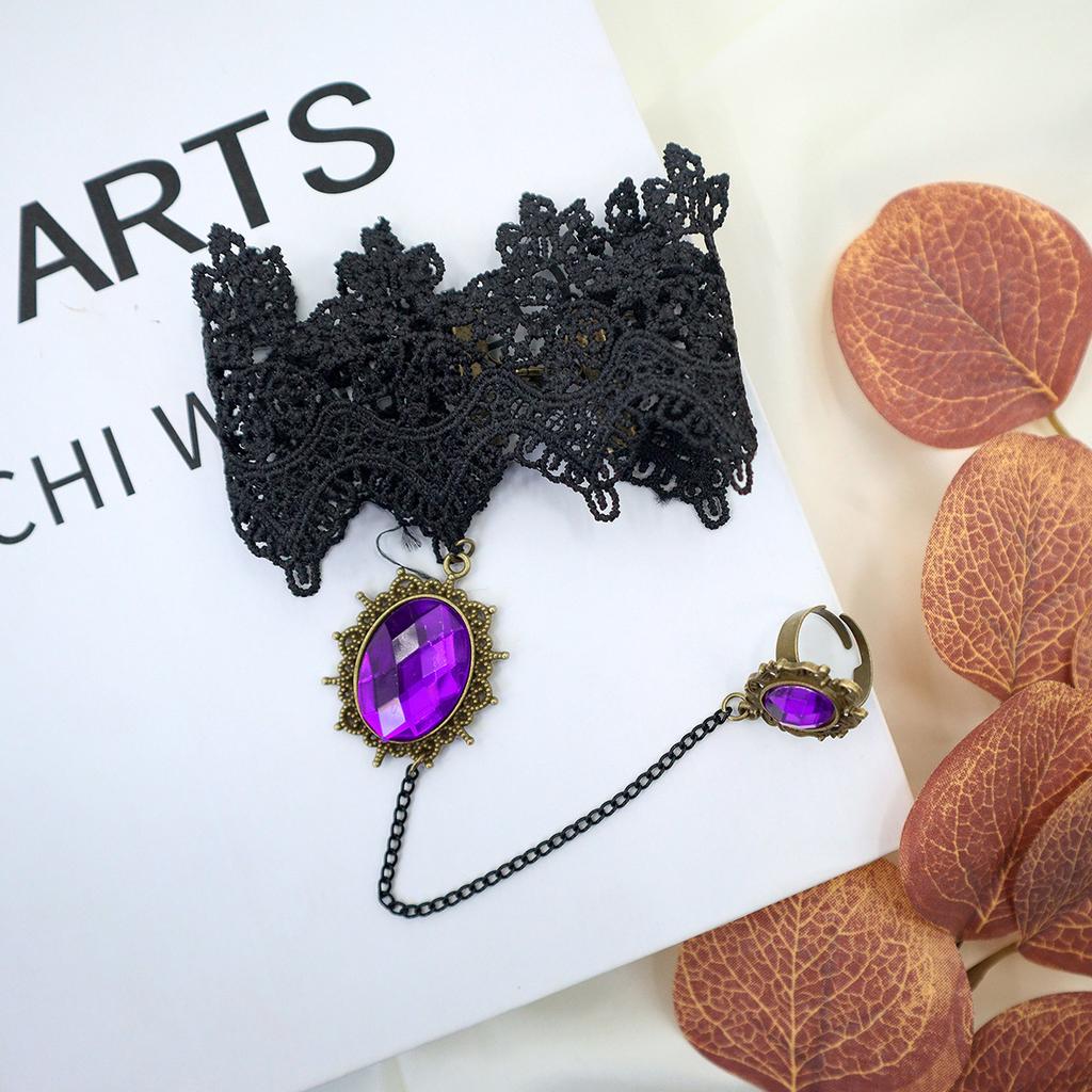 Halloween Cloak Black Feather Mesh Cloak Medium Dress Jewel Bracelet Stage Party Dance