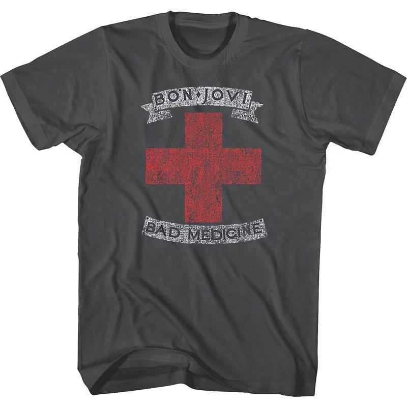 2026 New Summer Metal Bon Jovi Rock Band Casual TShirt Unisexs and Womens Band Brand High Quality Oversized Top