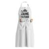 Practical Polyester Apron Adjustable Neckband Design with King Queen Mr Mrs Letter For Holiday Gift And Housewarming