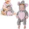 Mini Reborn Dolls Soft Silicone Realistic Closing Eyes Baby Doll Gift for Kids Adults