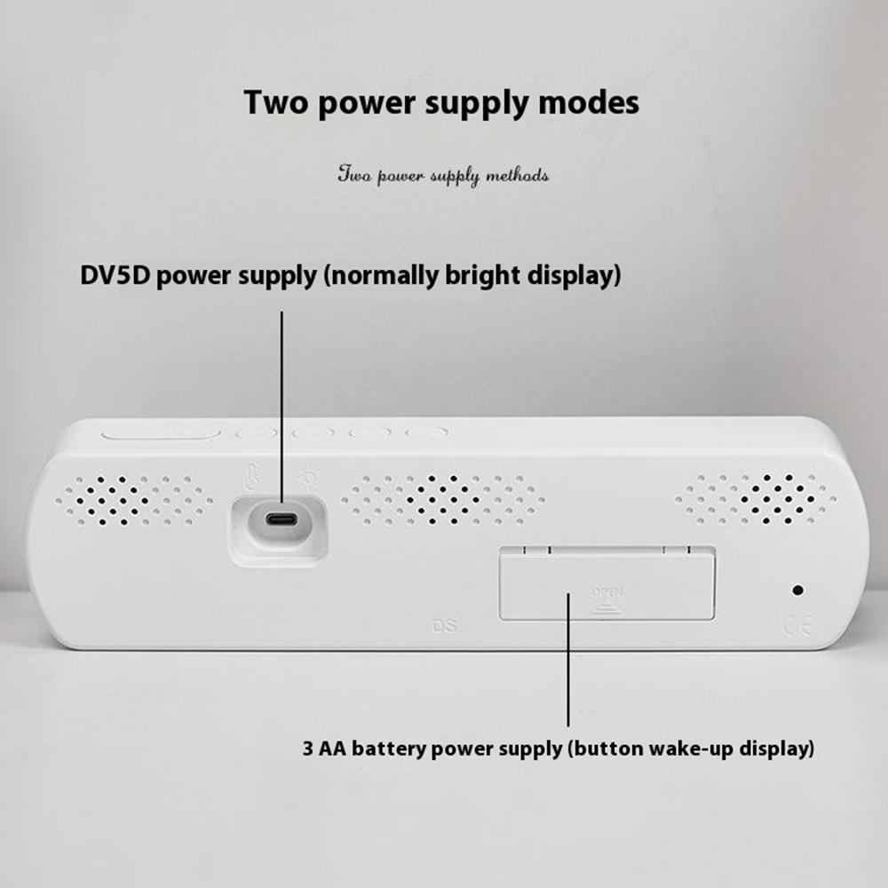 5512 LED Digital Alarm Clock Multi Function Time Temperature Date Display Electronic Clock