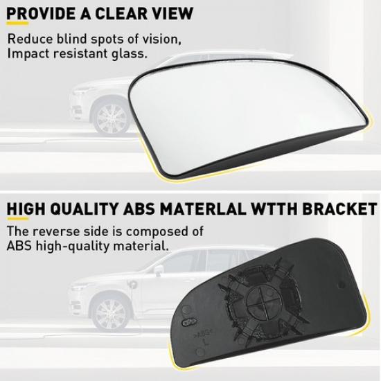 Exterior Mirror Glass Power LH Diver New for Side Dodge Ram 1500 2500